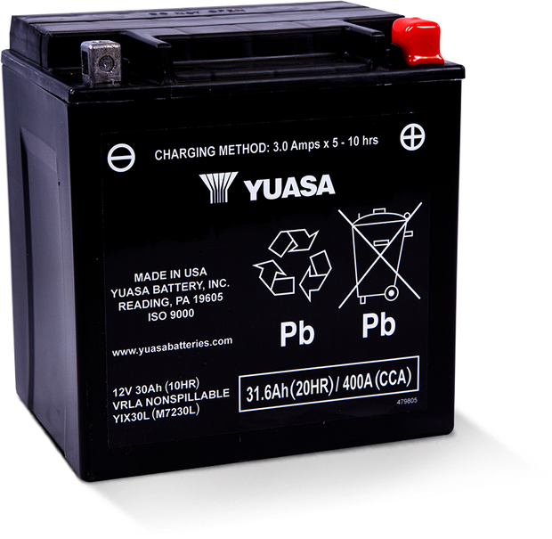 Yuasa - YUAM7230L-PW - High Performance Maintenence Free Battery - YIX30L-PW