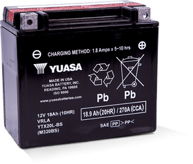 Yuasa - YUAM320BSTWN - Maintenance Free Battery - YTX20L-BS - 12V