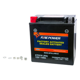 Fire Power - CTX16-BS (FA) - Factory Activated Maintenance Free Sealed Battery