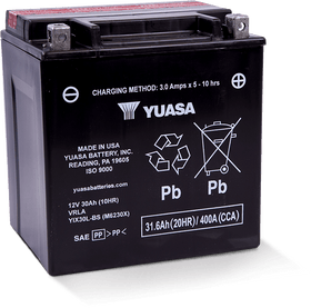 Yuasa - YUAM6230X - High Performance Maintenance Free Battery - YIX30L-BS