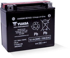 Yuasa - YUAM62RBH - High Performance Maintenance Free Battery - YTX20H-BS