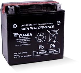 Yuasa - YUAM6RH4H - High Performance Maintenance Free Battery - YTX14H-BS