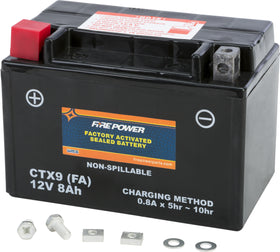 Fire Power - CTX9-BS(FA) - Factory Activated Maintenance Free Sealed Battery