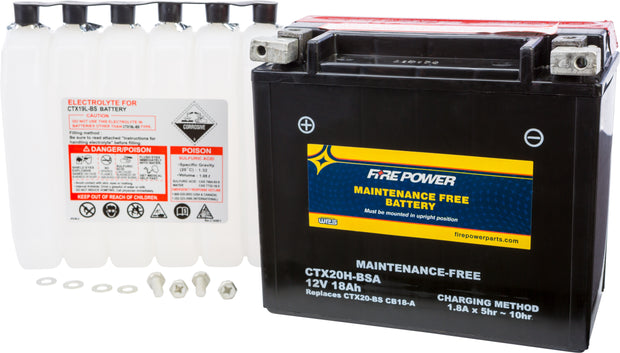 Fire Power - CTX20H-BSA - Maintenance Free Sealed Battery