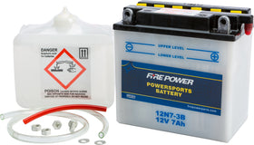 Fire Power - 12N7-3B - Conventional 12V Standard Battery with Acid Pack