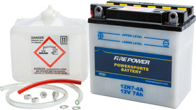 Fire Power - 12N7-4A - Conventional 12V Standard Battery with Acid Pack