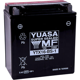 Yuasa - YUAM32X61 - Maintenance Free Battery - YTX16-BS-1