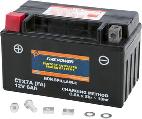 Fire Power - CTX7A-BS(FA) - Factory Activated Maintenance Free Sealed Battery