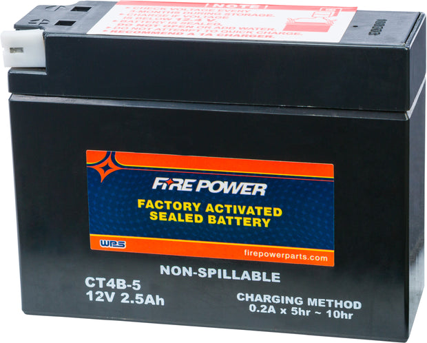 Fire Power - CT4B-5 - Factory Activated Maintenance Free Sealed Battery