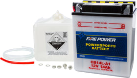 Fire Power - CB14L-A1 - Conventional 12V Heavy Duty Battery With Acid Pack