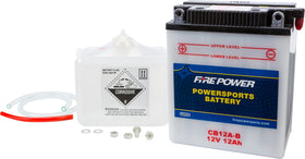 Fire Power - CB12A-B - Conventional 12V Heavy Duty Battery With Acid Pack