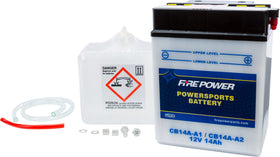 Fire Power - CB14A-A2 - Conventional 12V Heavy Duty Battery With Acid Pack