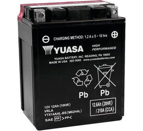 Yuasa - YUAM62H4L - High Performance Maintenance Free Battery - YTX14AHL-BS