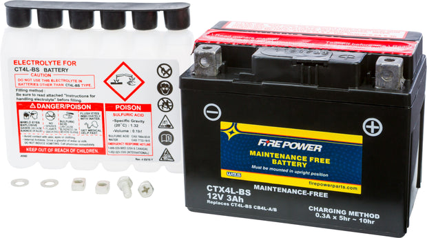 Fire Power - CTX4L-BS - Sealed AGM Battery