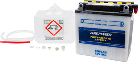 Fire Power - 12N9-3B - Conventional 12V Standard Battery with Acid Pack