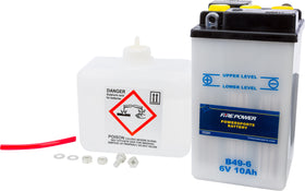 Fire Power - B49-6 - Conventional 6V Standard Battery with Acid Pack