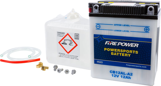 Fire Power - CB12AL-A2 - Conventional 12V Heavy Duty Battery With Acid Pack