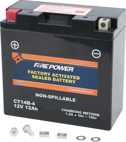 Fire Power - CT14B-4 - Factory Activated Maintenance Free Sealed Battery