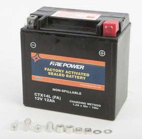 Fire Power - CTX14L-BS(FA) - Factory Activated Maintenance Free Sealed Battery