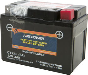 Fire Power - CTX4L-BS(FA) - Factory Activated Maintenance Free Sealed Battery