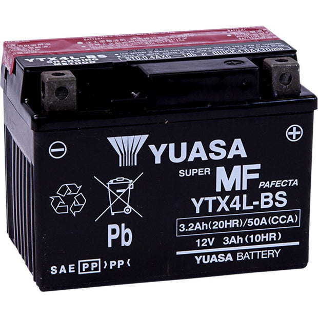 Yuasa - YUAM62X4B - Maintenance Free Battery - YTX4L-BS