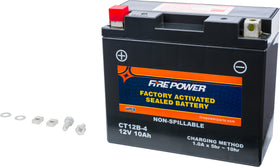 Fire Power - CT12B-4 - Factory Activated Maintenance Free Sealed Battery