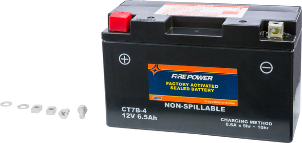 Fire Power - CT7B-4 - Factory Activated Maintenance Free Sealed Battery